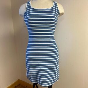 Lilly Pulitzer Lyla Shift Dress Blue and White Stripes Racerback size XS